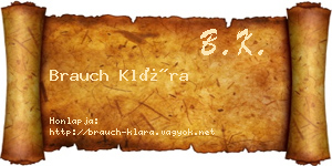 Brauch Klára névjegykártya